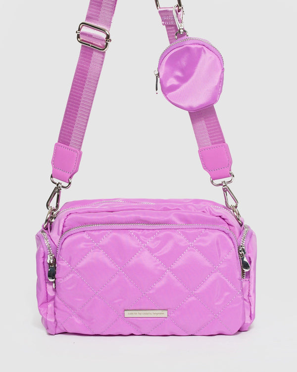 Purple Harper Nylon Crossbody Bag | Crossbody Bags