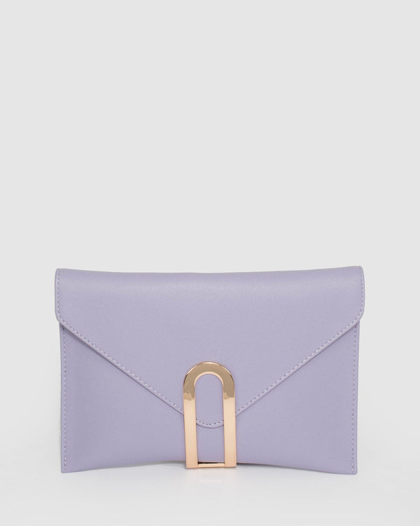 Purple Kimberly Clasp Clutch Bag | Clutch Bags