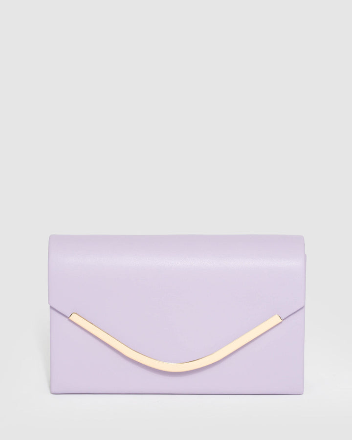 Purple Lila Curve Clutch Bag | Clutch Bags