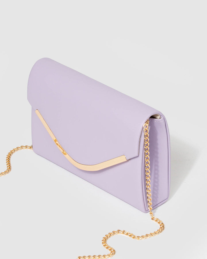 Purple Lila Curve Clutch Bag | Clutch Bags