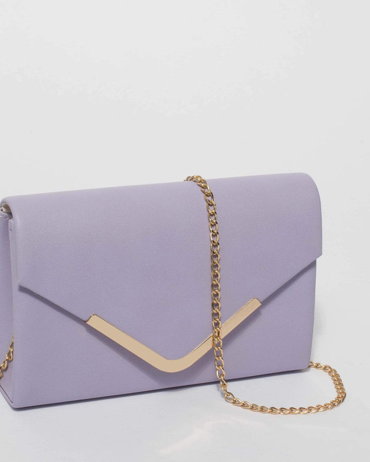 Purple Lila Envelope Clutch Bag | Clutch Bags