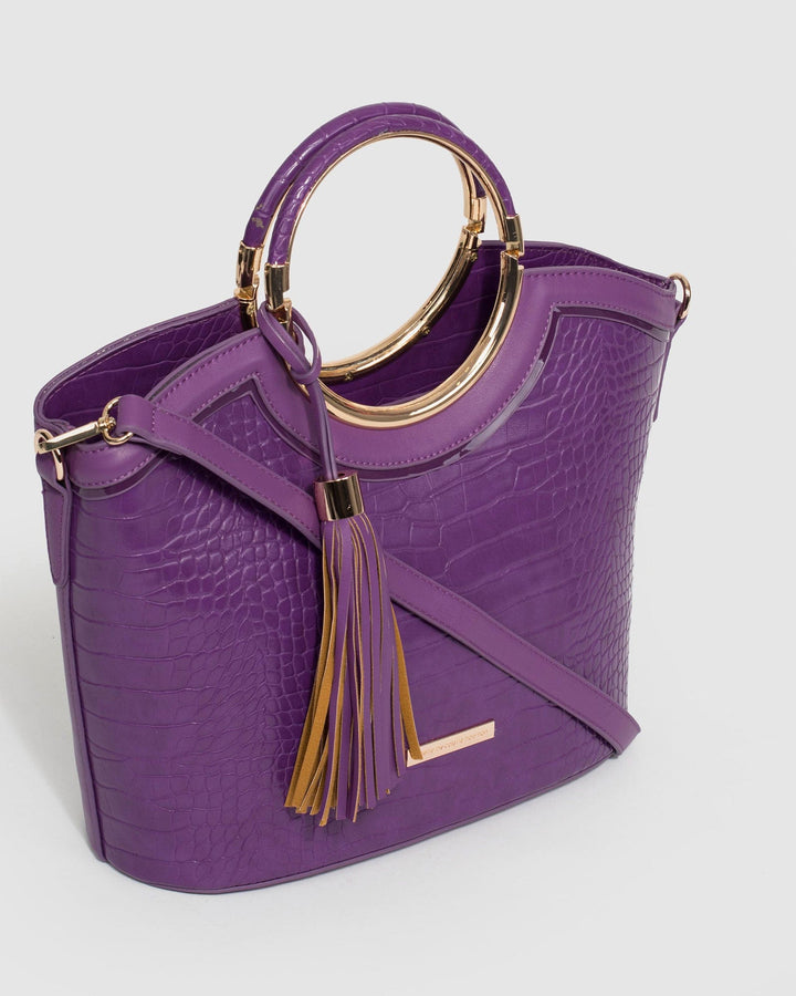 Purple Luxe Sabrina Ring Tote Bag | Tote Bags