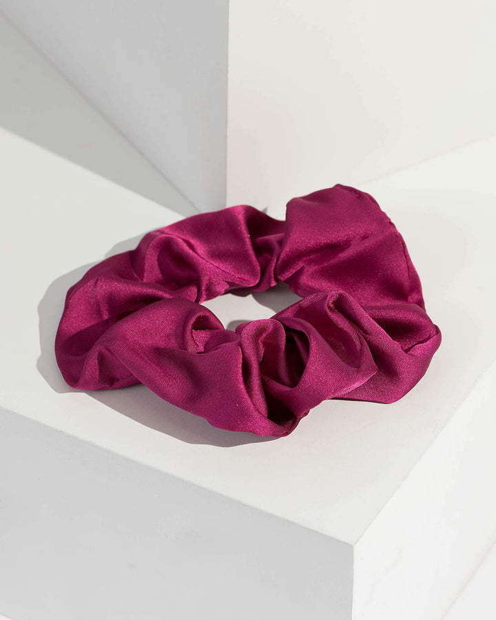 Purple Plain Colour Scrunchie | Hair Accessories