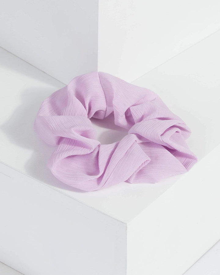 Purple Plain Scrunchie | Accessories
