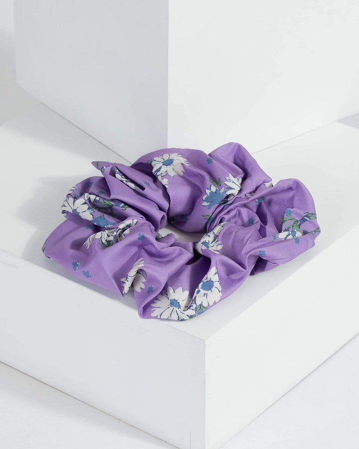 Purple Printed Scrunchie | Accessories