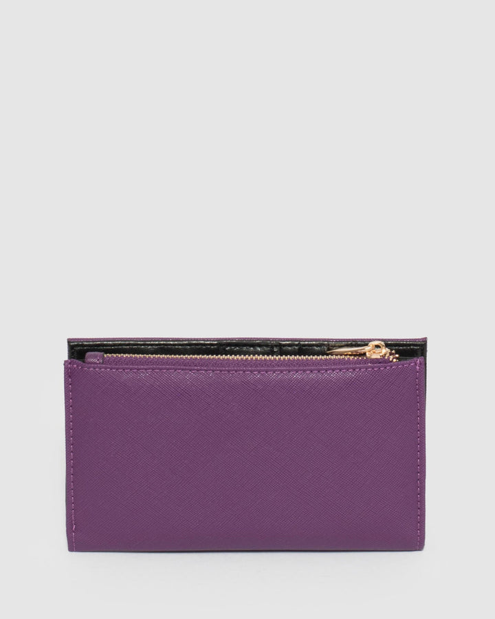 Purple Selena Zip Wallet | Wallets