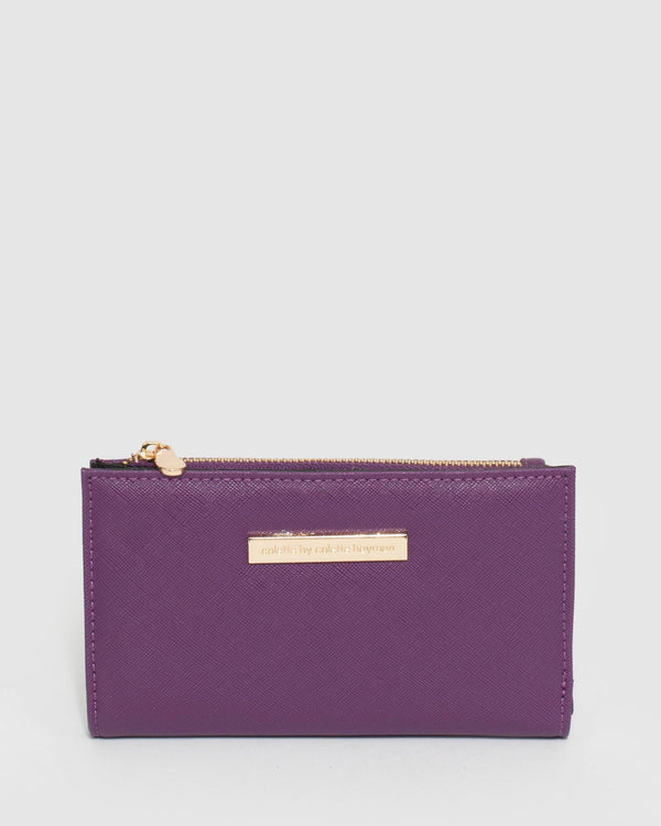 Purple Selena Zip Wallet | Wallets