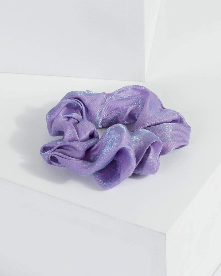 Purple Shimmery Scrunchie | Accessories