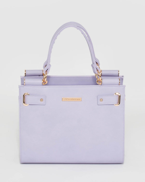 Purple Stephanie Square Tote Bag | Tote Bags