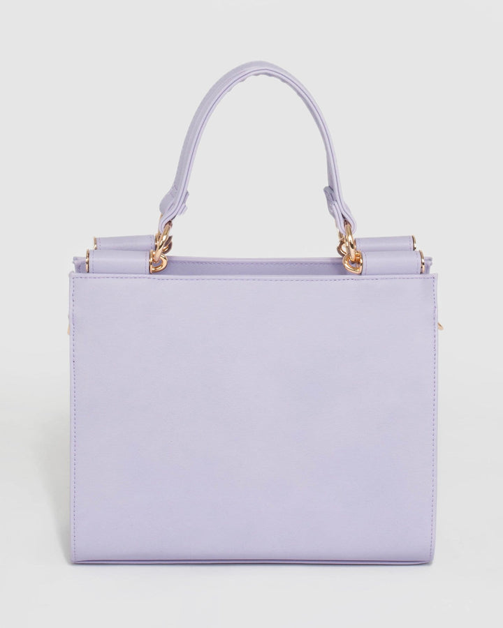 Purple Stephanie Square Tote Bag | Tote Bags