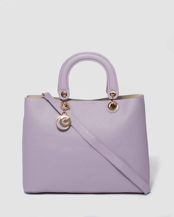 Purple Tori Logo Large Tote Bag | Tote Bags