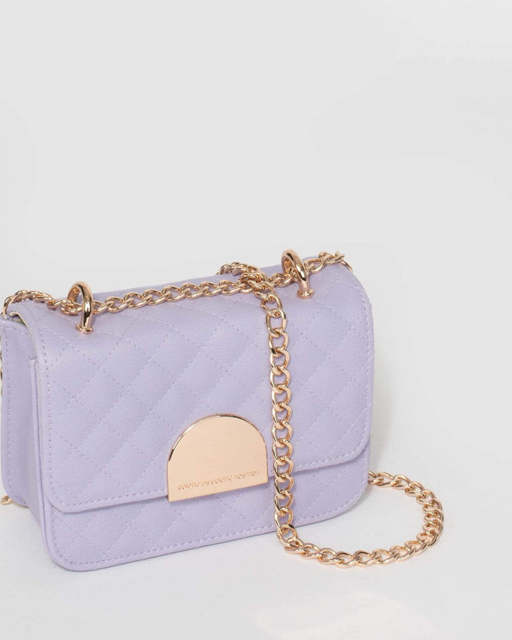 Purple Tori Quilt Crossbody Bag | Crossbody Bags