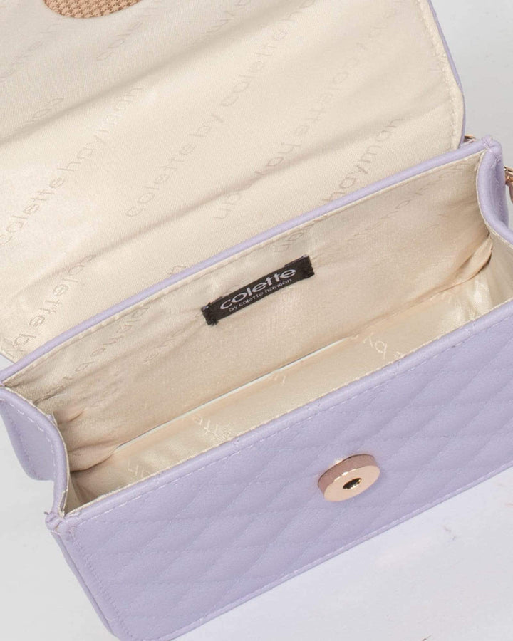 Purple Tori Quilt Crossbody Bag | Crossbody Bags