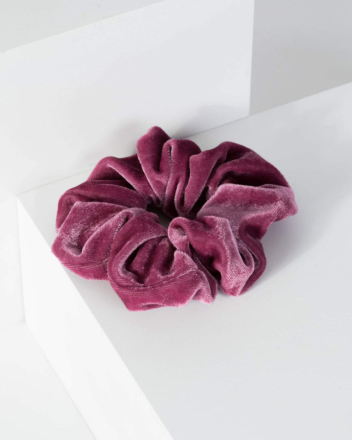 Purple Velvet Large Scrunchie | Accessories