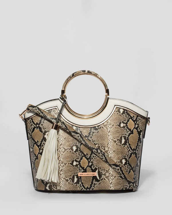 Python Luxe Sabrina Ring Tote Bag | Tote Bags