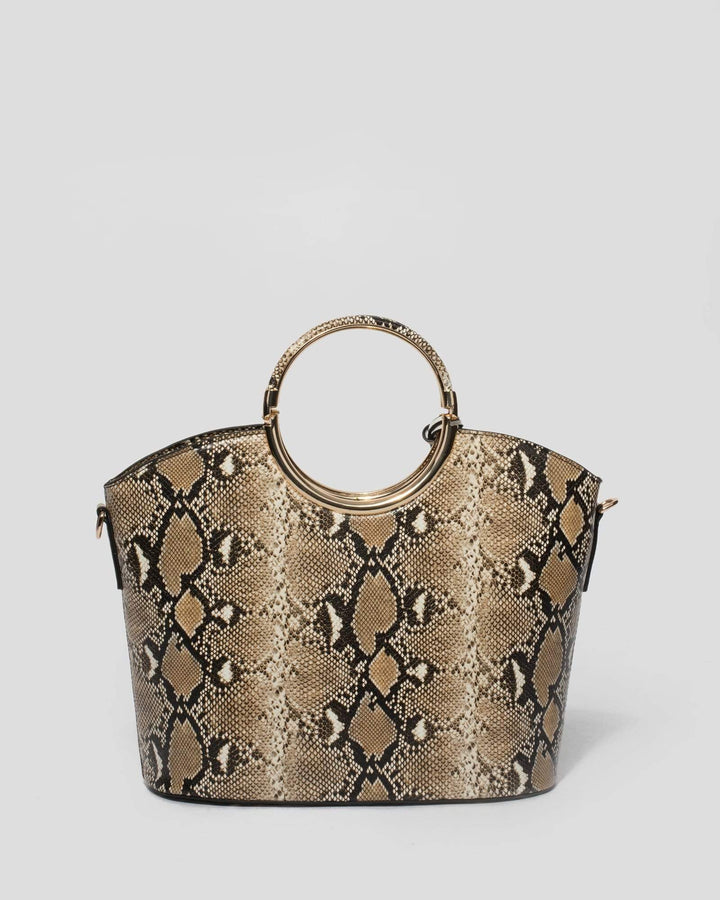 Python Luxe Sabrina Ring Tote Bag | Tote Bags