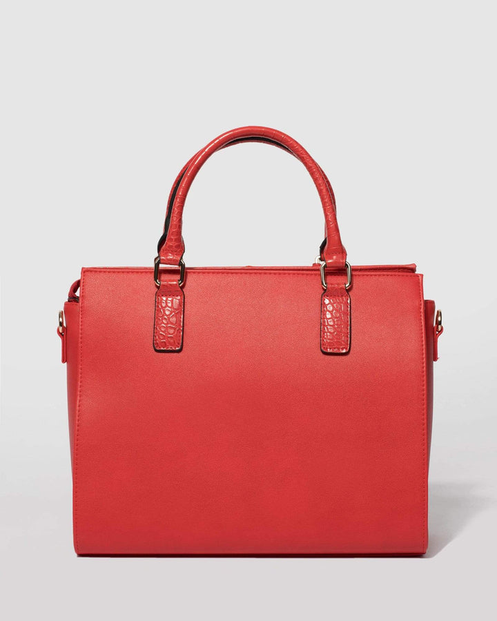 Red Andrea Square Tote Bag | Tote Bags