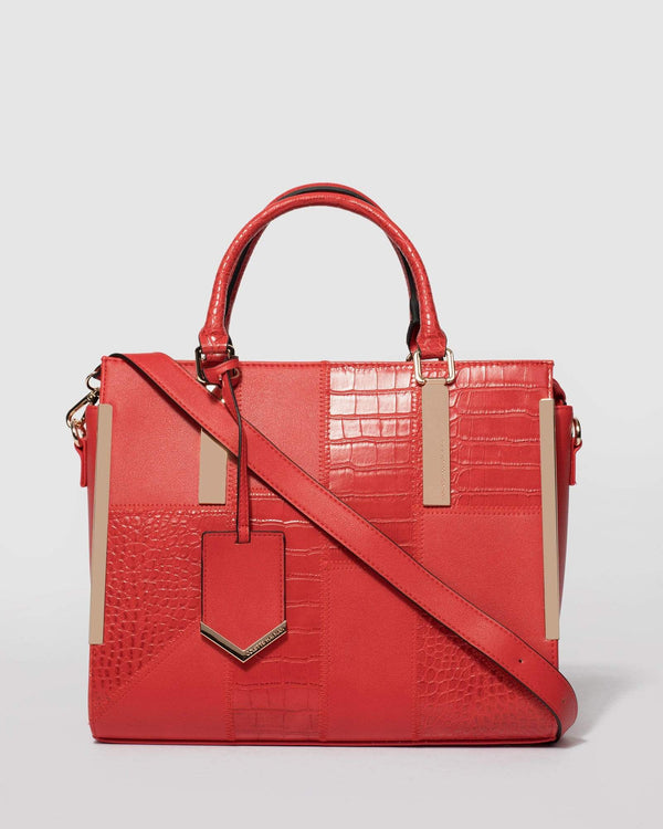 Red Andrea Square Tote Bag | Tote Bags