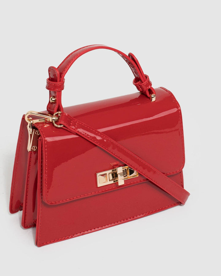 Red Angelika Top Handle Bag | Mini Bags