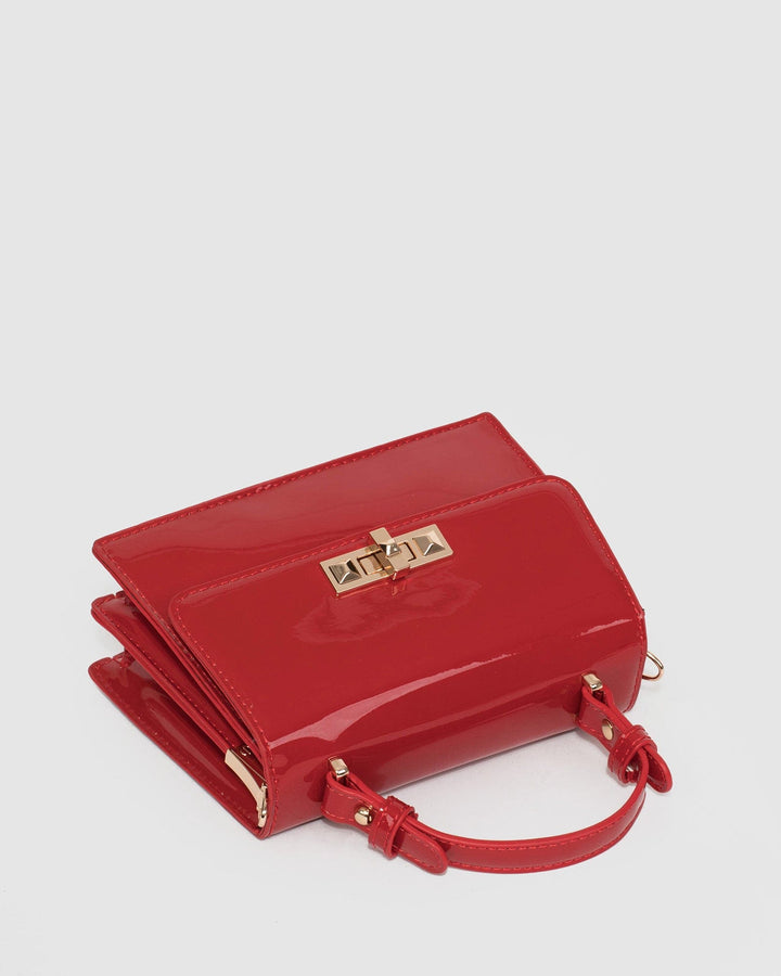 Red Angelika Top Handle Bag | Mini Bags