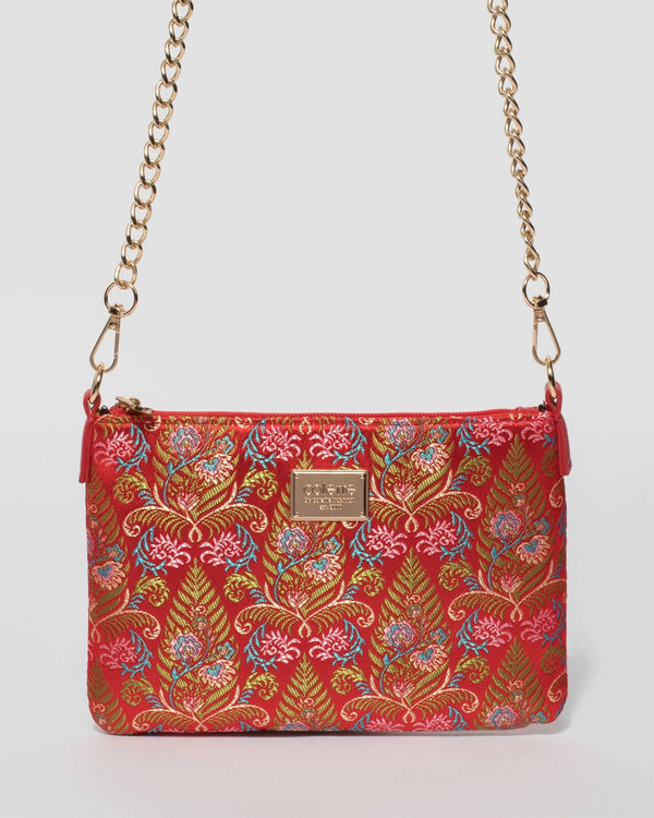 Colette by Colette Hayman Red Chain Crossbody Bag