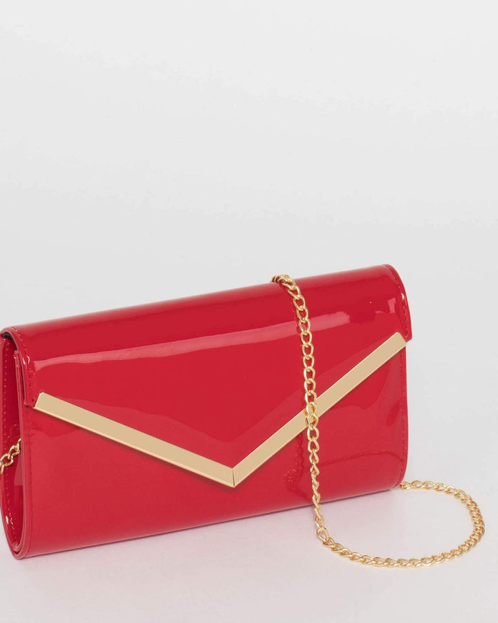 Red Cindy Evening Clutch Bag | Clutch Bags