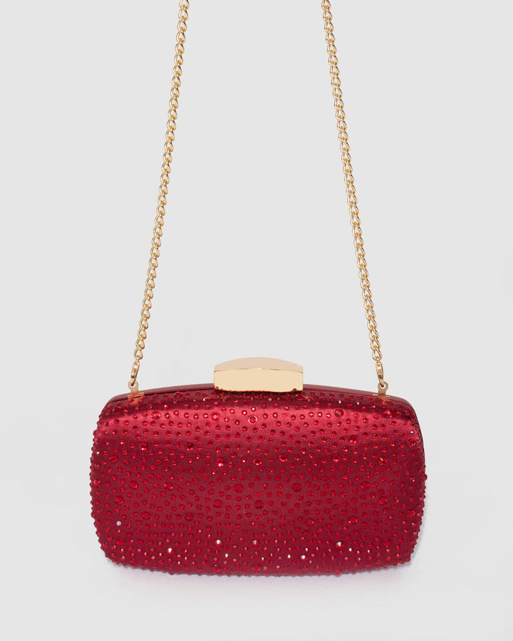 Colette by Colette Hayman Red Crystal Clutch