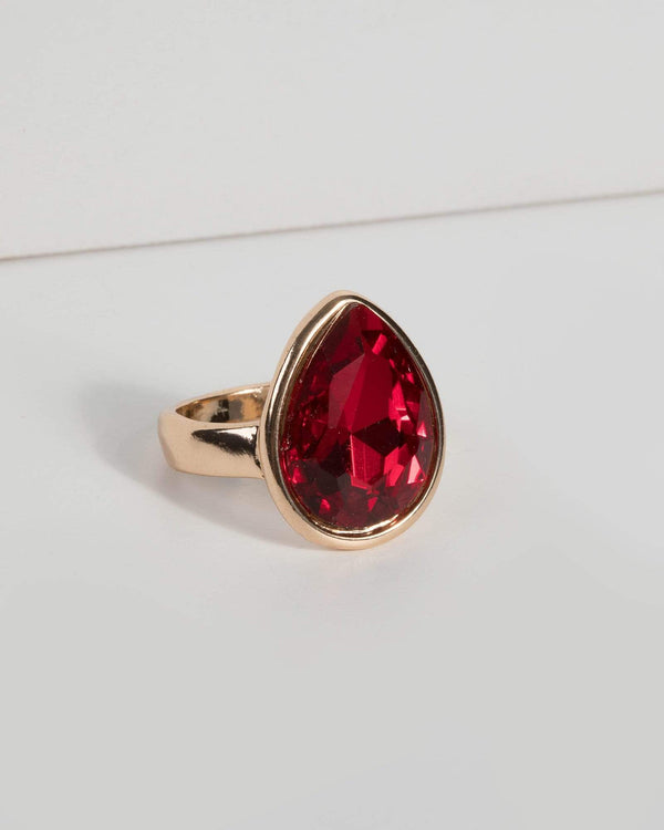 Red Crystal Cocktail Ring | Rings