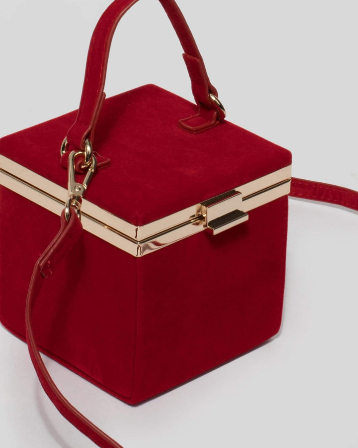 Red Cube Clutch Bag | Clutch Bags
