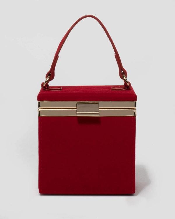 Red Cube Clutch Bag | Clutch Bags