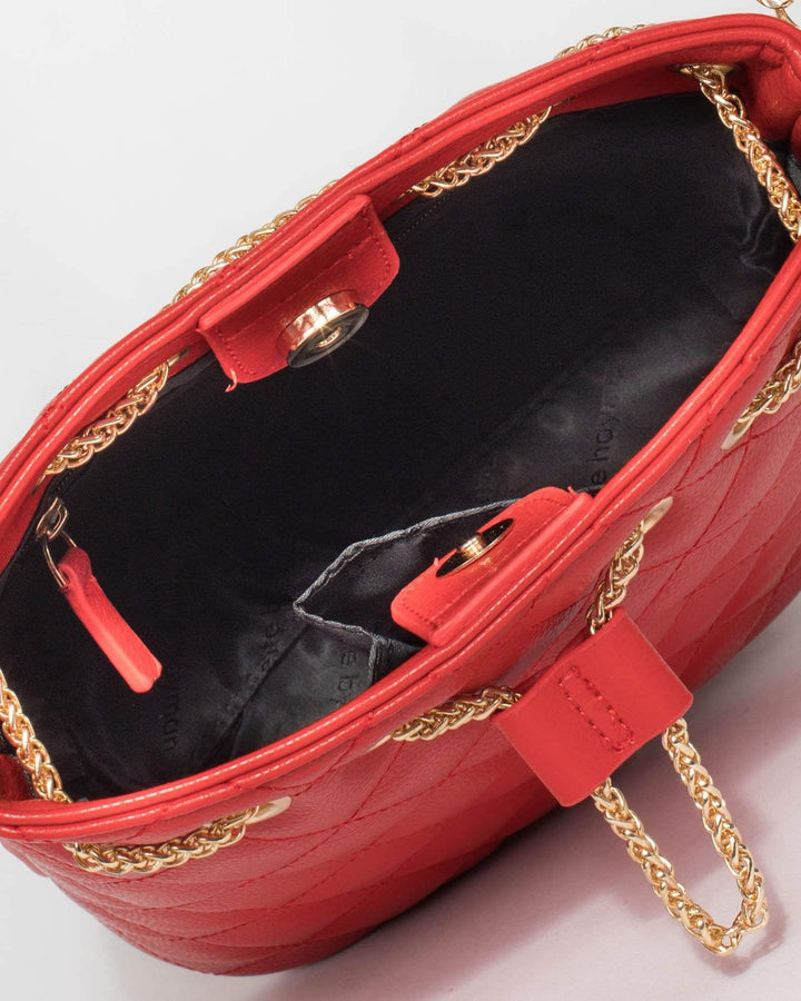 Colette by Colette Hayman Red Ellie Mini Bucket Bag