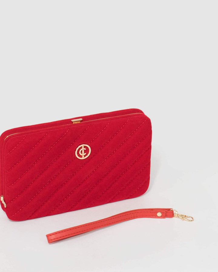Red Eve Quilted Hardcase Wallet | Wallets