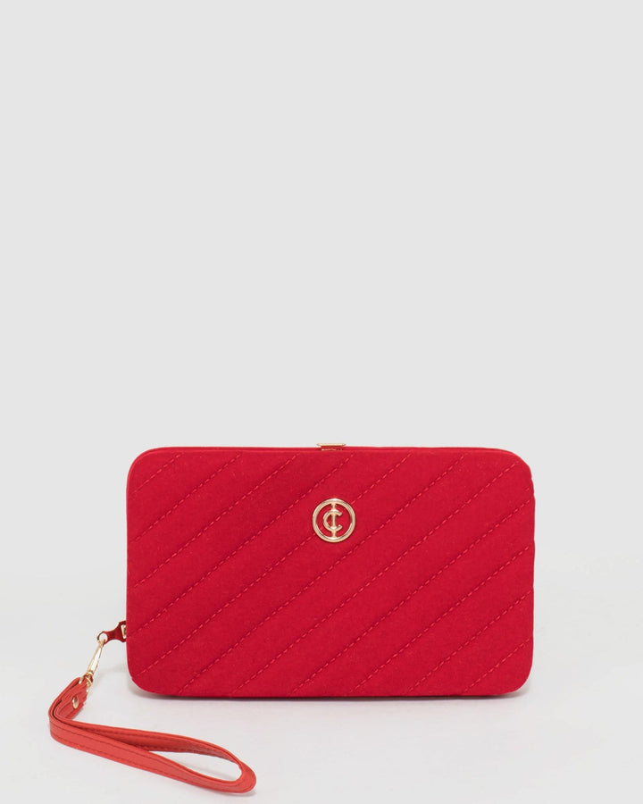 Red Eve Quilted Hardcase Wallet | Wallets