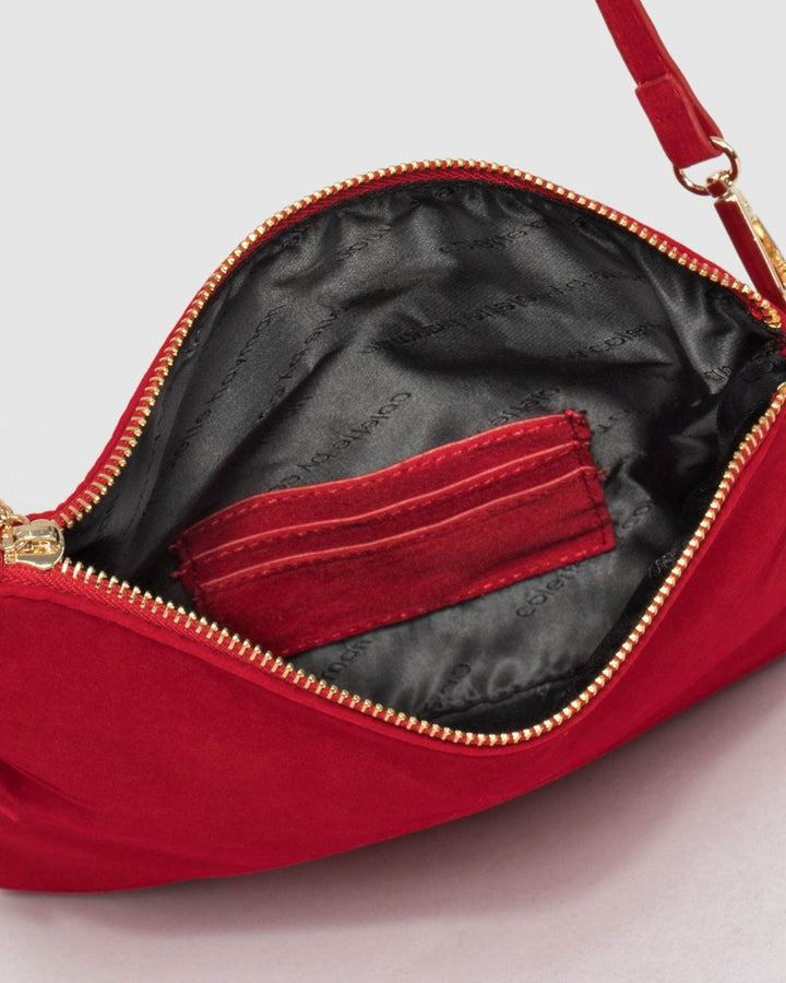 Colette by Colette Hayman Red Gabi Foldover Clutch Bag