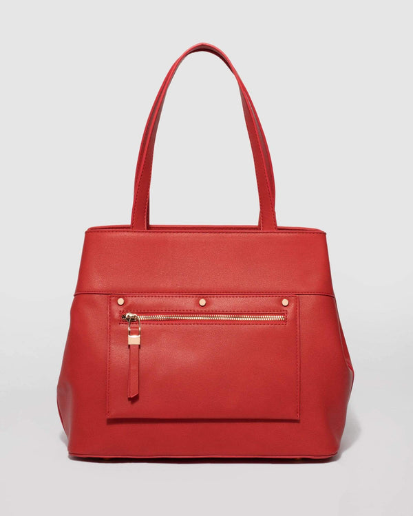 Red Hannah Zip Tote Bag | Tote Bags