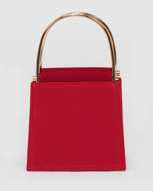 Colette by Colette Hayman Red Joanna Metal Handle Mini Bag