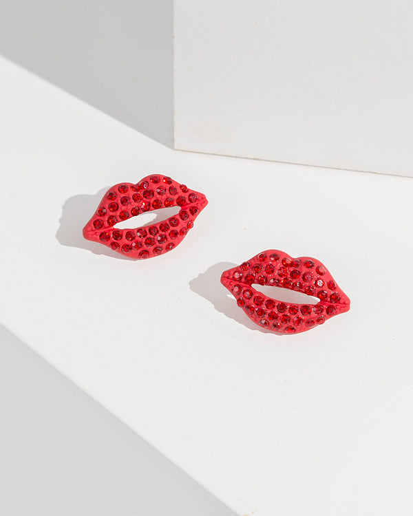 Colette by Colette Hayman Red Kiss Stud Earrings
