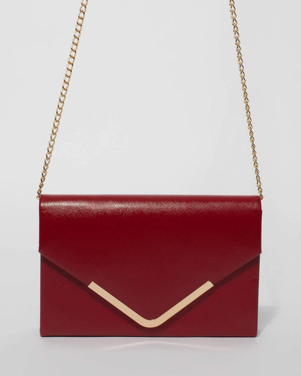 Red Lila Envelope Clutch Bag | Clutch Bags