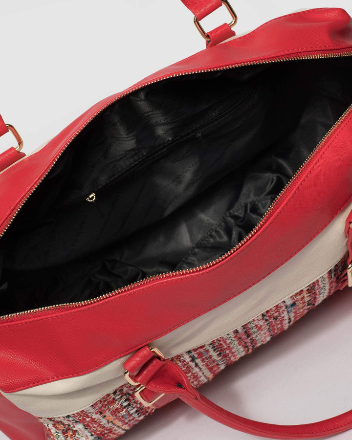 Red Lisa Buckle Weekender Bag | Weekender Bags