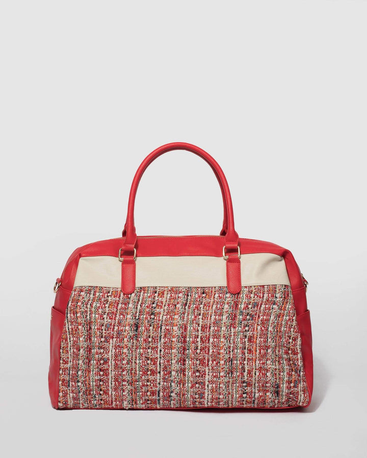 Red Lisa Buckle Weekender Bag | Weekender Bags