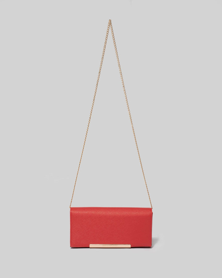 Red Meghan Bar Clutch Bag | Clutch Bags