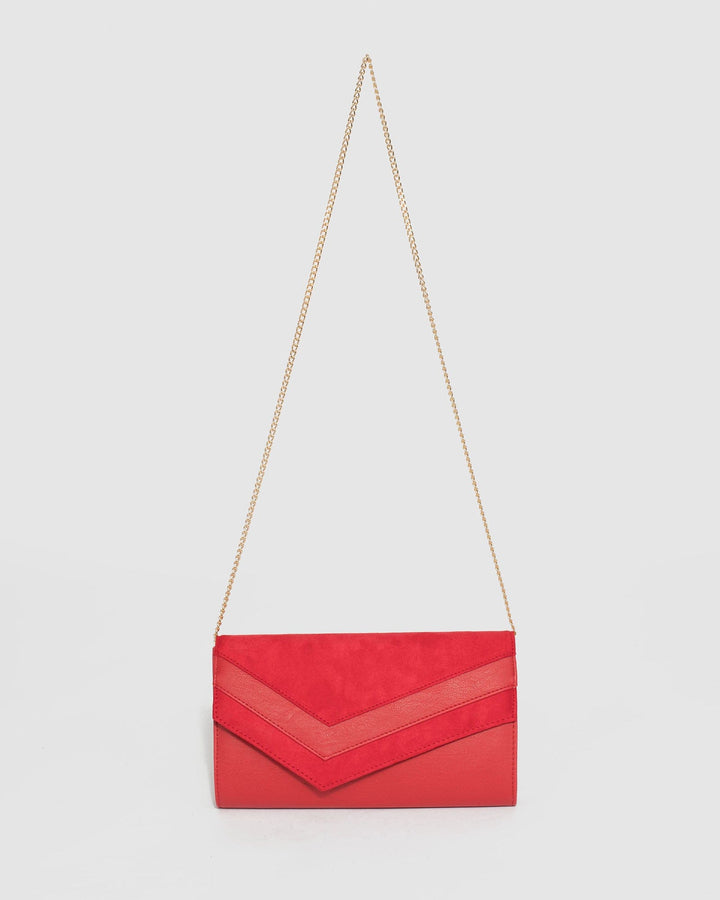Colette by Colette Hayman Red Mila Arrow Clutch Bag