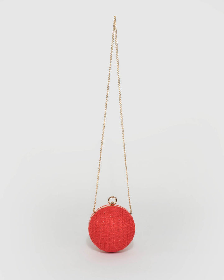 Red Miley Round Clutch Bag | Clutch Bags