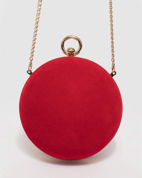 Red Miley Round Clutch Bag | Clutch Bags