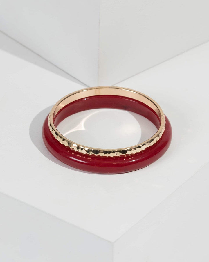 Red Mixed Bangle Set Bracelets | Wristwear