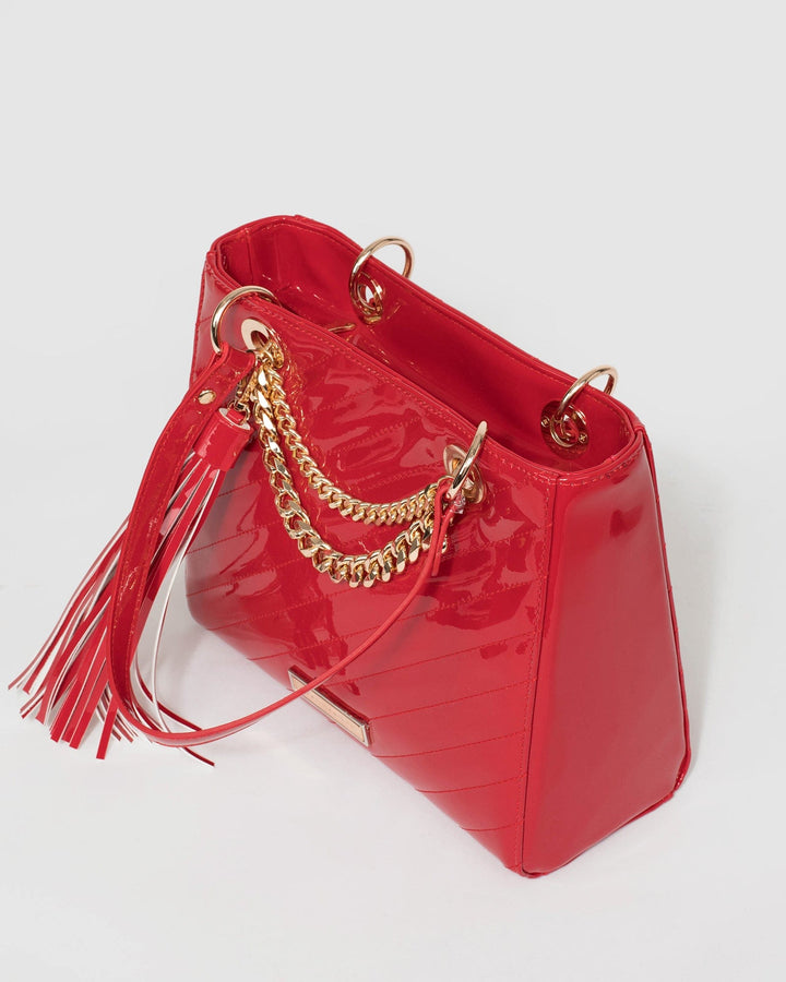 Colette by Colette Hayman Red Nirvana Medium Quilt Tote Bag