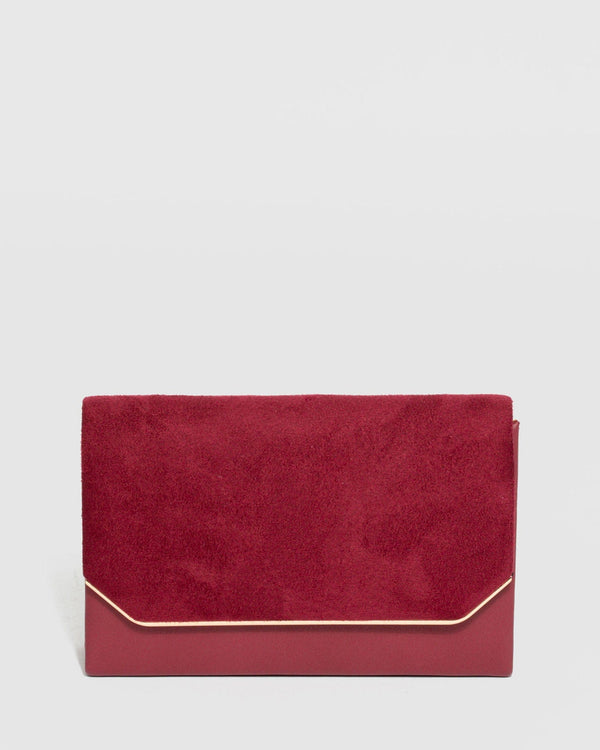 Red Penny Flap Clutch Bag | Clutch Bags