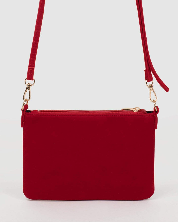 Red Strap Crossbody Bag | Crossbody Bags