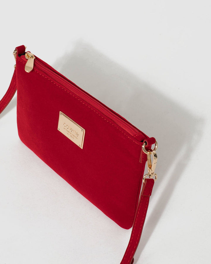 Colette by Colette Hayman Red Peta Pu Strap Crossbody Bag