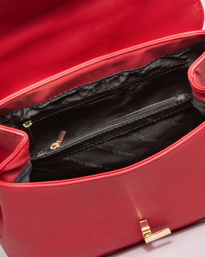 Red Radha Scarf Tote Bag | Tote Bags